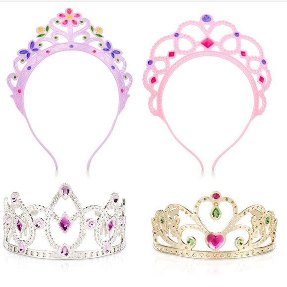 Melissa & Doug Other - Melissa & Doug Dress-Up Tiaras for Costume Role Play Set 4 pc